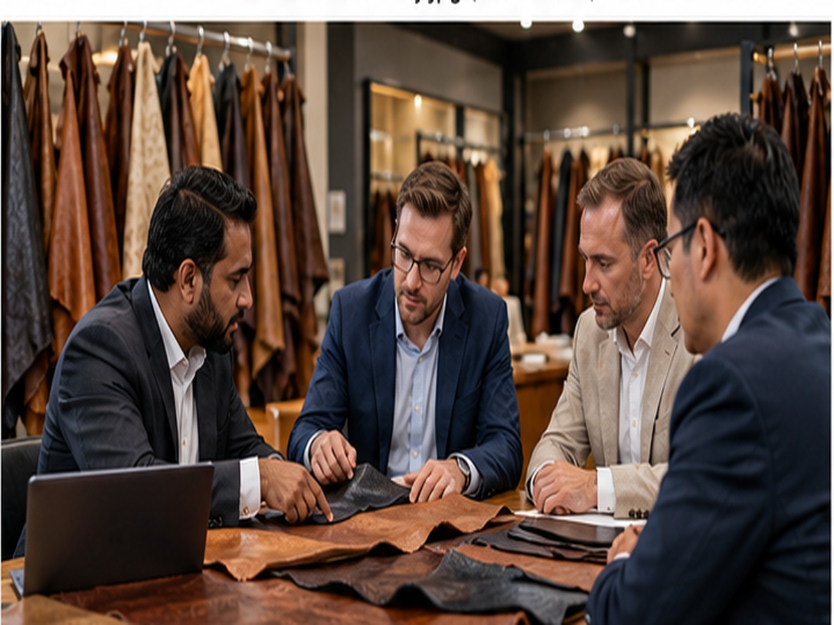 Meeting with prospective leather customers and buyers